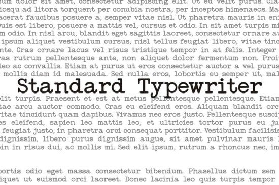 Standard Typewriter Font